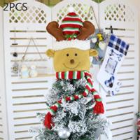 2 stuks CX20207 elk patroon kerstboom hanger decoratie maat: L - thumbnail