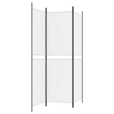 Kamerscherm met 3 panelen 150x180 cm stof wit