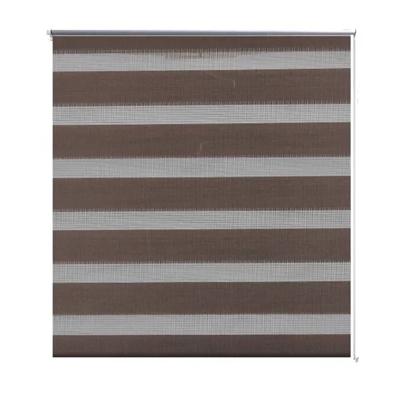 VidaXL Zebra rolgordijn 80,9 x 175 cm stofbreedte 76,7 cm koffiebruin