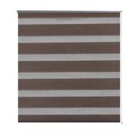 VidaXL Zebra rolgordijn 50,9x100 cm stofbreedte 46,7 cm koffiebruin - thumbnail