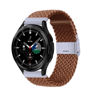 Braided nylon bandje - Bruin - Samsung Galaxy Watch 4 Classic - 42mm / 46mm Braided nylon bandje - Bruin - Samsung Galaxy Watch 4 Classic - 42mm / 46mm