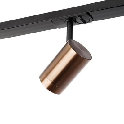 QAZQA 1-fase railsysteem donkerbrons met 4 spots en I voeding QAZQA 1-fase railsysteem donkerbrons met 4 spots en I voeding