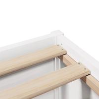 Bedframe met hoofdbord massief grenenhout wit 120x190 cm - thumbnail
