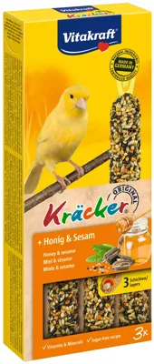 Vitakraft honing/sesam-kräcker kanarie, 3in1