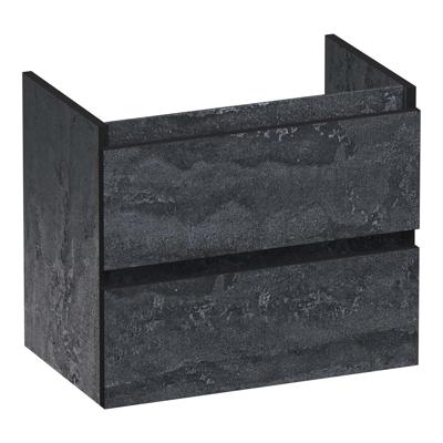 Brauer Joy Edge - Onderkast Ondiep - 60 cm - met 2 Softclose Lades Greeploos en 1 Sifon Uitsparing - Damascus