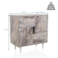 hjh LIVING Dressoir Lykkja (wit/marmer) - thumbnail