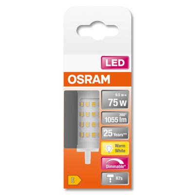 OSRAM HOMELIGHTING 4058075432512 LED-lamp Energielabel E (A - G) R7s Ballon 9.5 W = 75 W Warmwit (Ø x l) 29 mm x 78 mm Dimbaar 1 stuk(s)