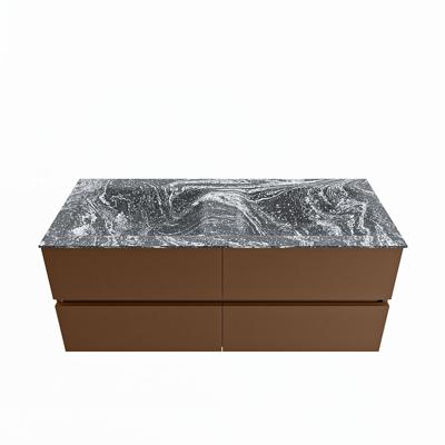 MONDIAZ VICA-DLUX 120cm badmeubel onderkast Rust 4 lades. Inbouw wastafel CLOUD dubbel zonder kraangat, kleur Lava. MONDIAZ VICA-DLUX 120cm badmeubel onderkast Rust 4 lades. Inbouw wastafel CLOUD dubbel zonder kraangat, kleur Lava.