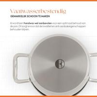 ELLE Gourmet Classique Kookpan met Deksel - Ø 24 cm - RVS - thumbnail