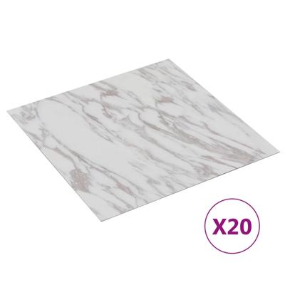 VidaXL Vloerplanken 20 st zelfklevend 1,86 m² pvc wit marmerpatroon