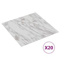 VidaXL Vloerplanken 20 st zelfklevend 1,86 m² pvc wit marmerpatroon - thumbnail