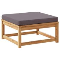 Tuinvoetenbank met kussens massief acaciahout - thumbnail