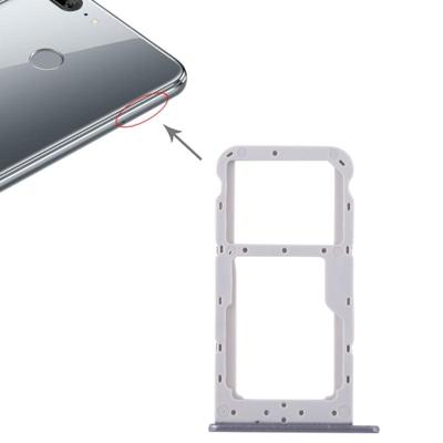 SIM-kaart lade + SIM-kaart lade/micro SD-kaart voor Huawei Honor 9 Lite (grijs)
