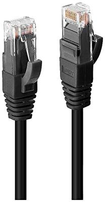 LINDY 45431 RJ45 Netwerkkabel, patchkabel CAT 6 U/UTP 0.50 m Zwart 1 stuk(s)