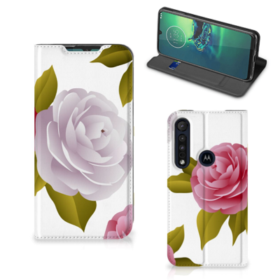 Motorola G8 Plus Smart Cover Roses Motorola G8 Plus Smart Cover Roses