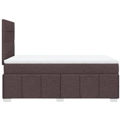 Boxspring met matras stof donkerbruin 120x200 cm