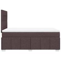 Boxspring met matras stof donkerbruin 120x200 cm - thumbnail
