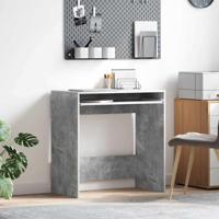 Bureau met plank Grijs 77,5 x 43 x 79 cm Bewerkt hout - thumbnail