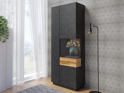 Vitrine SILAC 2 deuren (rechts) matera/wotan eik