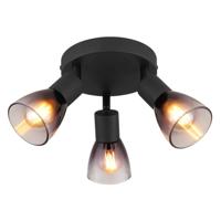 Globo Zwarte plafondlampSatella 3-lichts - 54312-3 - thumbnail
