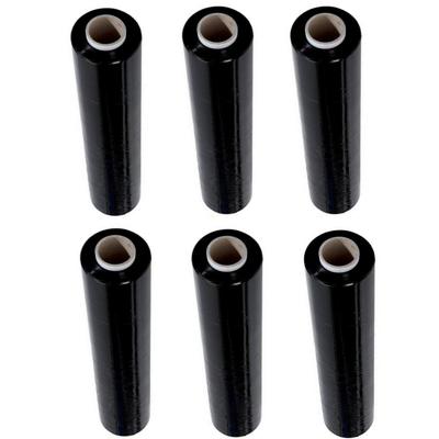 Basic Handwikkelfolie 50cm x 300m 20mu zwart 6 rollen