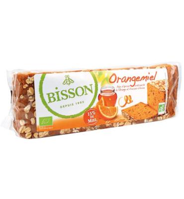Orangemiel honingkoek sinaasappel voorgesneden bio