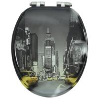 Toiletbril met soft-close deksel MDF New York print - thumbnail