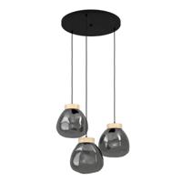 Stars of Light Round hanging lampMagacela 3-light with smoke glass - 390319 - thumbnail