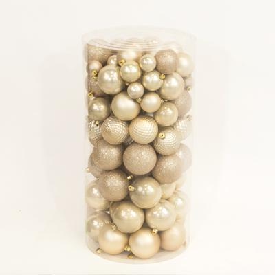 Decoris kerstbalmix kunststof 100st parel