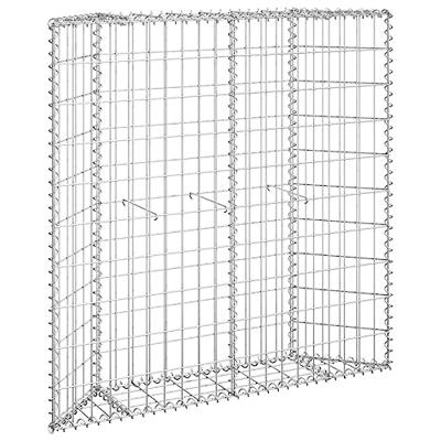 VidaXL Gabion plantenbak trapezium 100x20x100 cm gegalvaniseerd staal