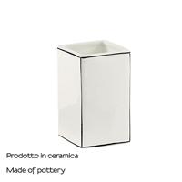 Tandenborstelhouder Sapho Lucrezia Vrijstaand 11x7 cm Keramiek Wit Sapho - thumbnail