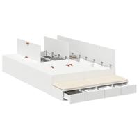Opbergbedframe met lade Wit 226,5 x 120 x 31,5 cm Bewerkt hout - thumbnail