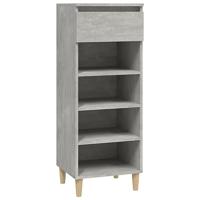 VidaXL Schoenenkast 40x36x105 cm bewerkt hout betongrijs - thumbnail