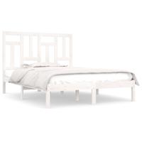 Bedframe zonder matras massief grenenhout wit 140x200 cm - thumbnail