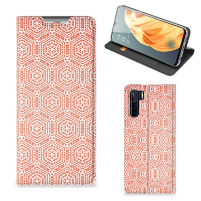 OPPO Reno3 | A91 | Hoesje met Magneet | Pattern Orange OPPO Reno3 | A91 | Hoesje met Magneet | Pattern Orange