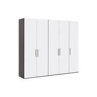 Goossens Kledingkast Easy Storage Ddk, Kledingkast 253 cm breed, 220 cm hoog, 5x glas draaideur - thumbnail