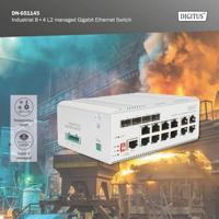 Digitus DN-651145 Industrial Ethernet Switch 8 + 4 poorten 10 / 100 / 1000 MBit/s - thumbnail