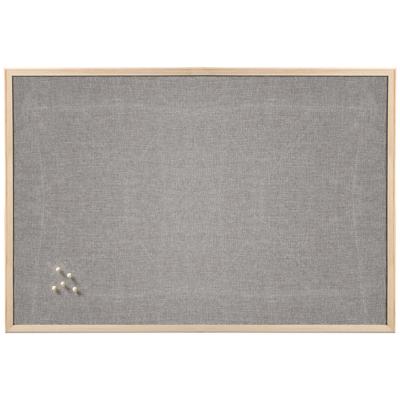 Zeller prikbord|memobord - grijs - 60 x 80 cm - textiel - groot