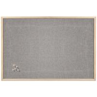 Zeller prikbord|memobord - grijs - 60 x 80 cm - textiel - groot - thumbnail