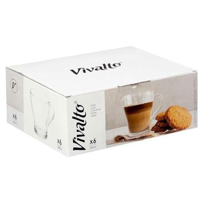 Theeglas en koffieglas Vivalto Transparant Glas 280 ml (6 Stuks)