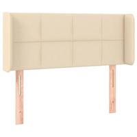 Hoofdbord LED 83x16x78/88 cm stof crèmekleurig - thumbnail