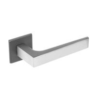 Intersteel Deurkruk Moors No.1 met vierkante rozet 50x50x5mm geveerd rvs/zwart - thumbnail