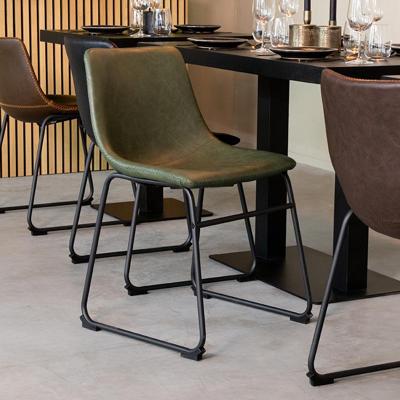 LABEL51 Eetkamerstoel 'Risto' Lederlook, kleur Hunter