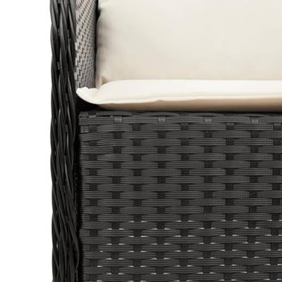 9-delige Tuinset poly rattan zwart
