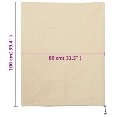 VidaXL Plantenhoezen met trekkoord 4 st 70 g/m² 0,8x1 m