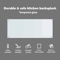 VidaXL Keuken spatscherm wit 120 x 50 cm gehard glas - thumbnail