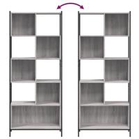 Boekenkast 72x28x172 cm bewerkt hout grijs sonoma eikenkleurig - thumbnail