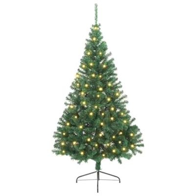 VidaXL Kunstmatig voorverlicht kerstboom met 300 led groen 240 cm pvc