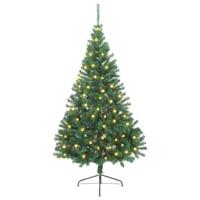 VidaXL Kunstmatig voorverlicht kerstboom met 300 led groen 240 cm pvc - thumbnail