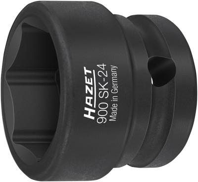 HAZET Krachtdopsleutel 900SK-24 · 1/2 inch (12,5 mm) vierkant hol · Buiten-zeskant-tractieprofiel · SW 24 mm